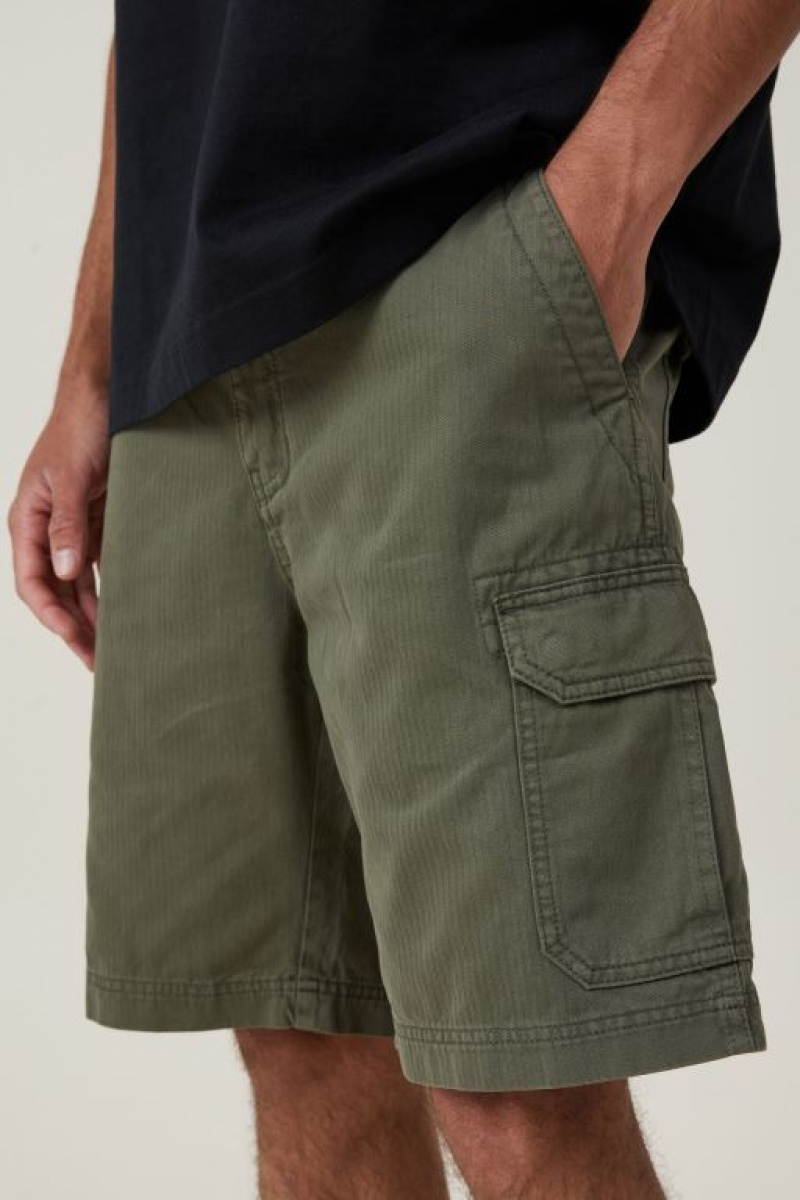 Cotton On Tactical Cargo Men's Shorts Green | 296bhaZpRbX