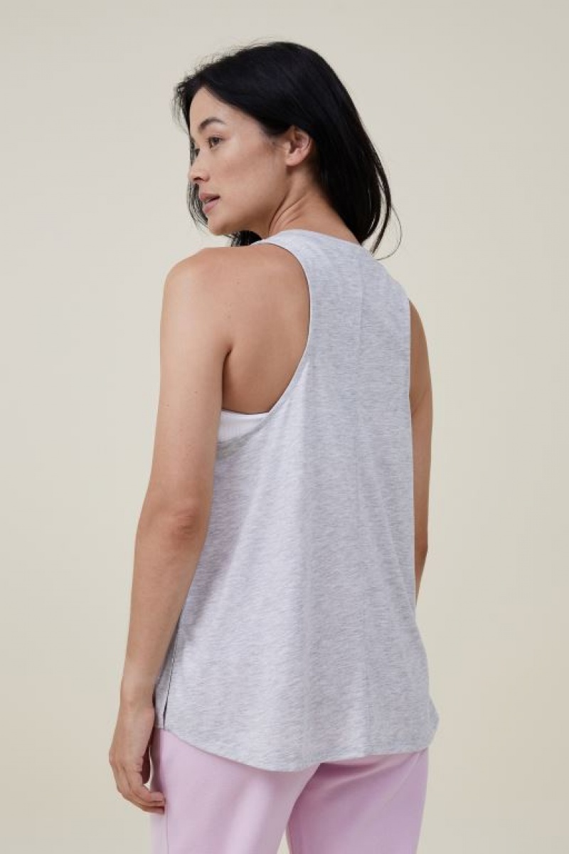 Cotton On Tank V2 Women's Maternity Wear Grey | asUaKCULxsB