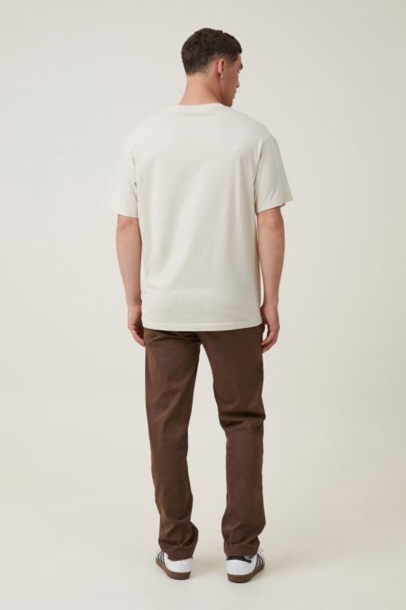 Cotton On Tapered Skinny Chino Men's Pants Chocolate | Dgitq7arCo3
