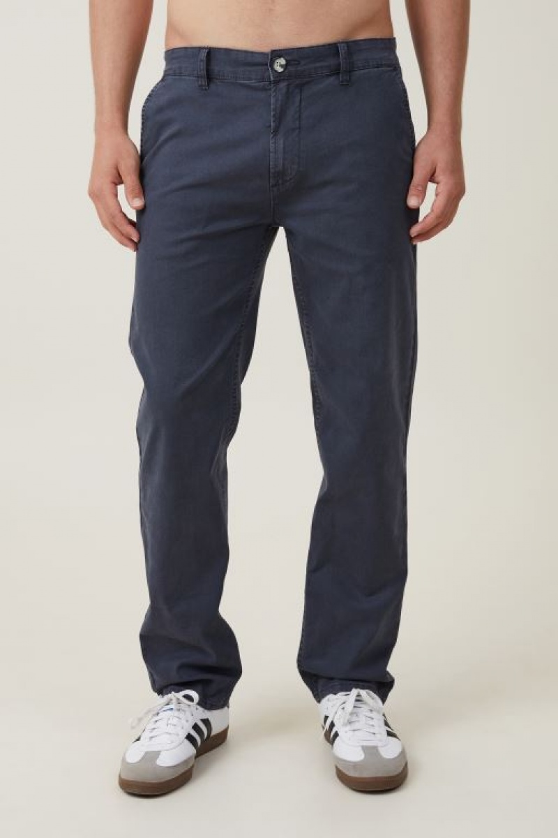 Cotton On Tapered Skinny Chino Men's Pants Navy | iCJDqFs25h8