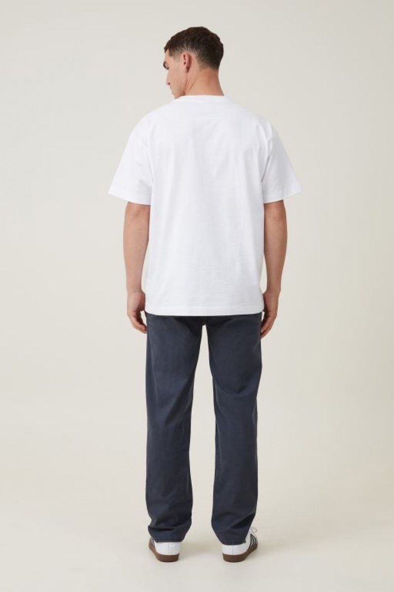 Cotton On Tapered Skinny Chino Men's Pants Navy | iCJDqFs25h8