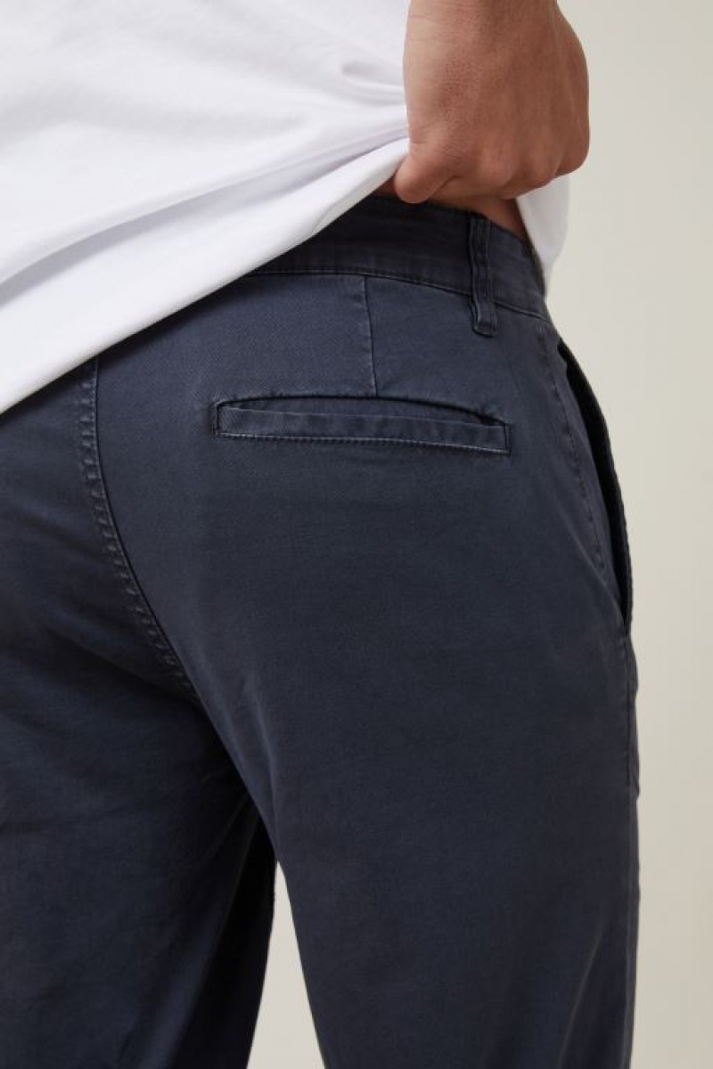 Cotton On Tapered Skinny Chino Men's Pants Navy | iCJDqFs25h8