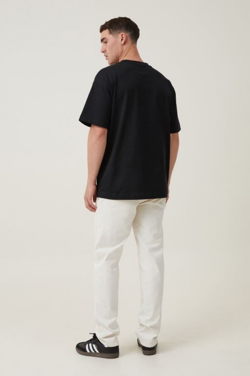 Cotton On Tapered Skinny Chino Men's Pants Ecru | TXO6w8O1UJE