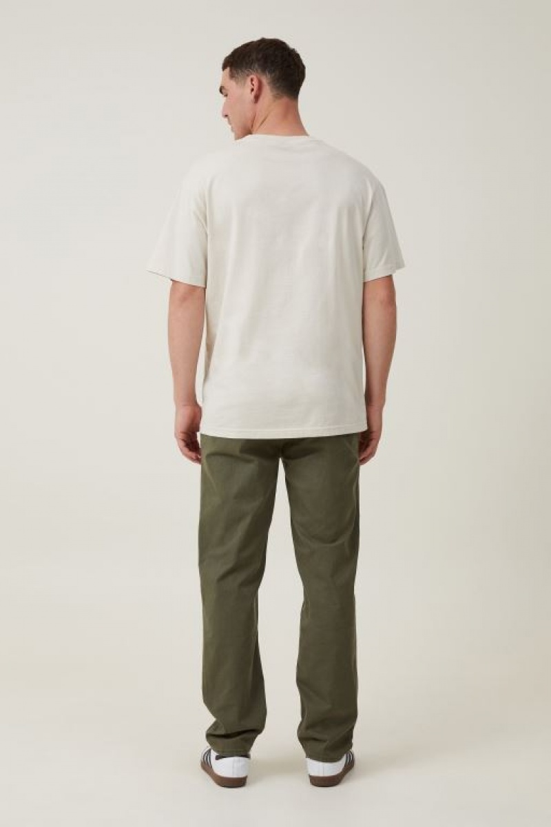 Cotton On Tapered Skinny Chino Men's Pants Olive | X41JhPhA56T