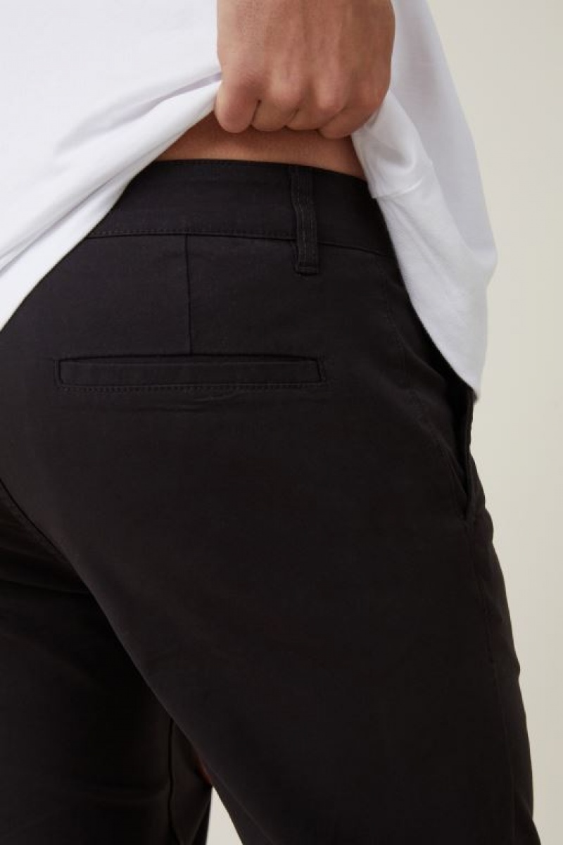 Cotton On Tapered Skinny Chino Men's Pants Black | alT8RkOjkD7