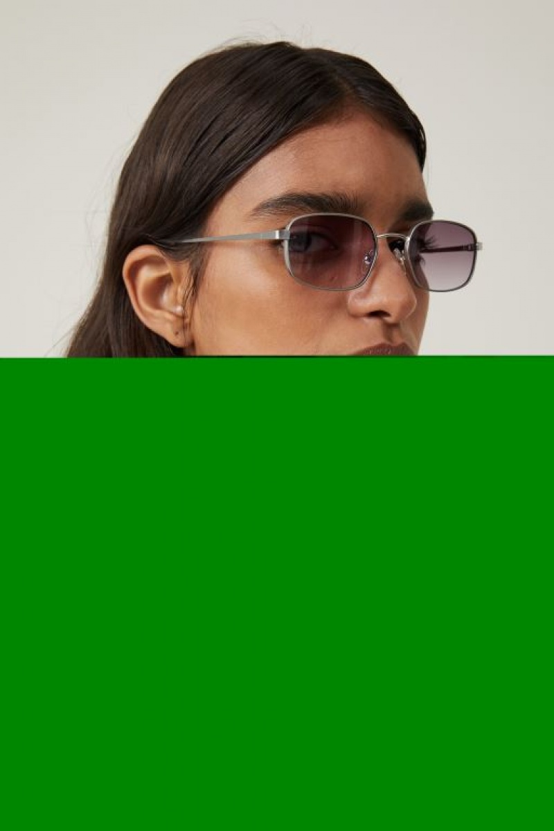 Cotton On Taylor Metal Women's Sunglasses Silver / Purple | dTFYR1TtRNd