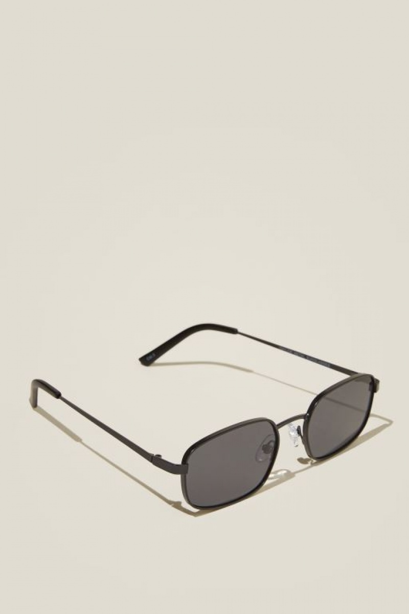 Cotton On Taylor Metal Women's Sunglasses Black / Black | iK2icYIsg84
