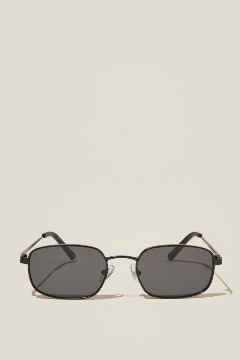Cotton On Taylor Metal Women\'s Sunglasses Black / Black | iK2icYIsg84