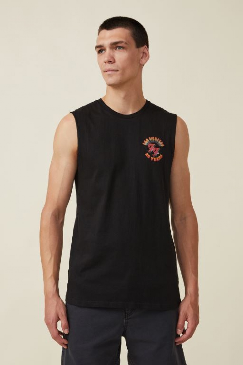 Cotton On Tbar Collab Muscle Men\'s Graphic T-Shirts Black | g3wWl9NWDDh