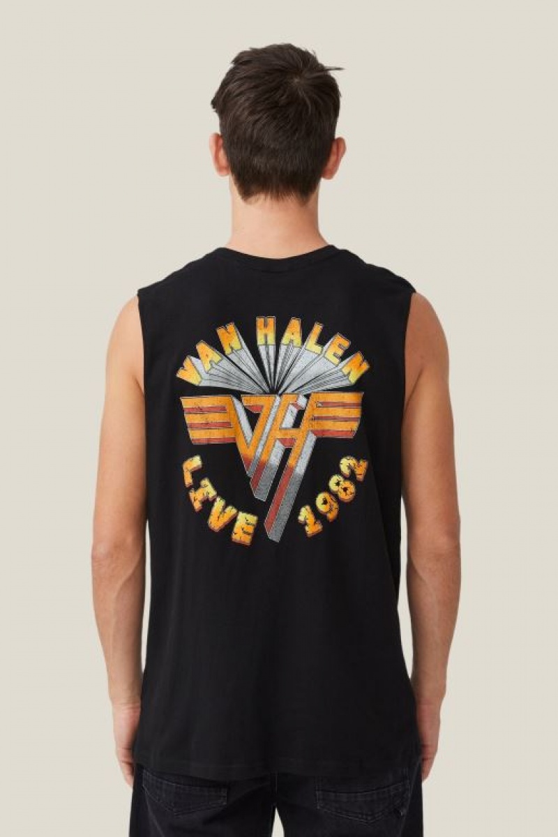 Cotton On Tbar Collab Muscle Men's Graphic T-Shirts Black | gN3liCHkQ3U
