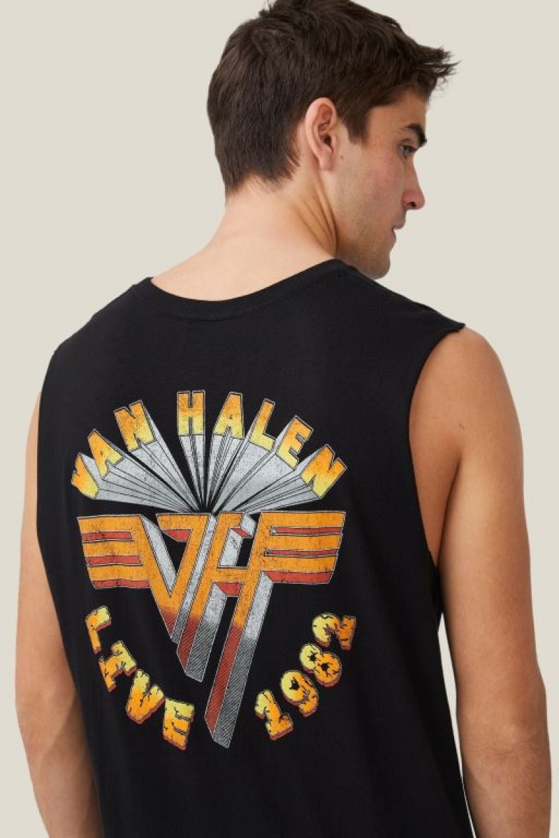 Cotton On Tbar Collab Muscle Men's Graphic T-Shirts Black | gN3liCHkQ3U