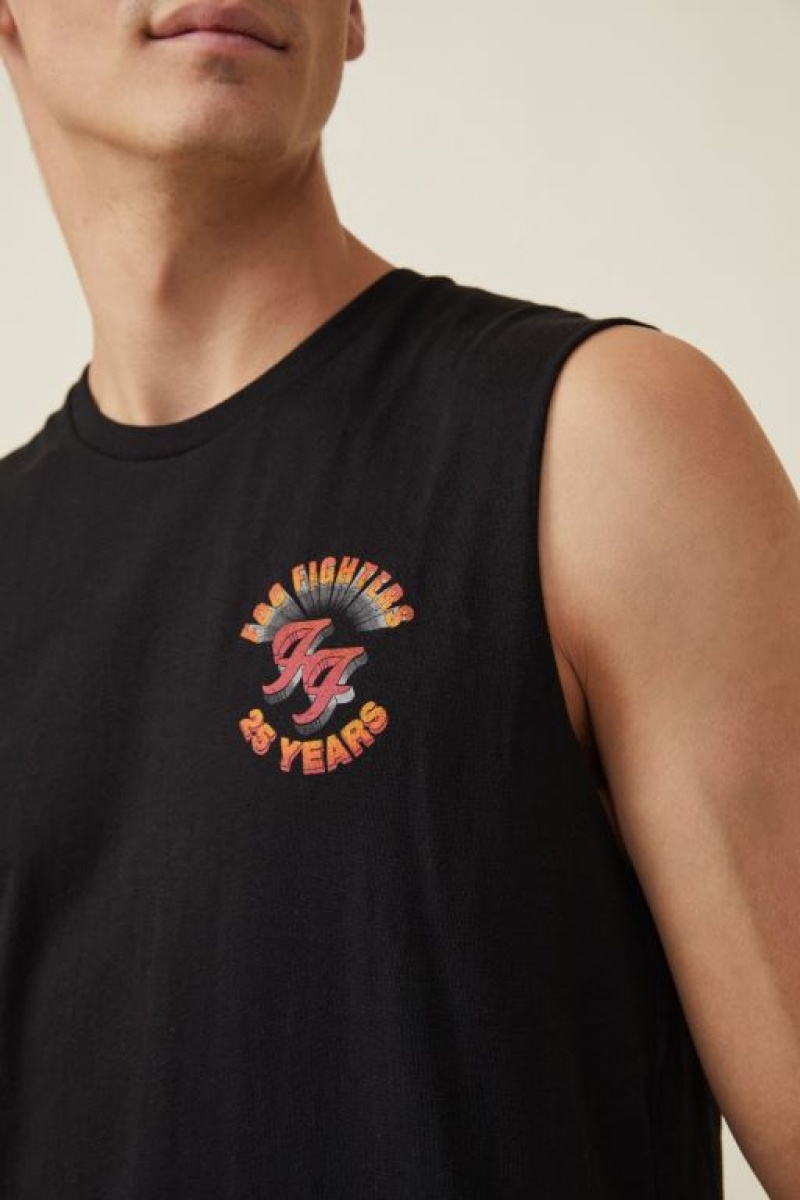 Cotton On Tbar Collab Muscle Men's Tanks Black | eNGdbGb8ycF