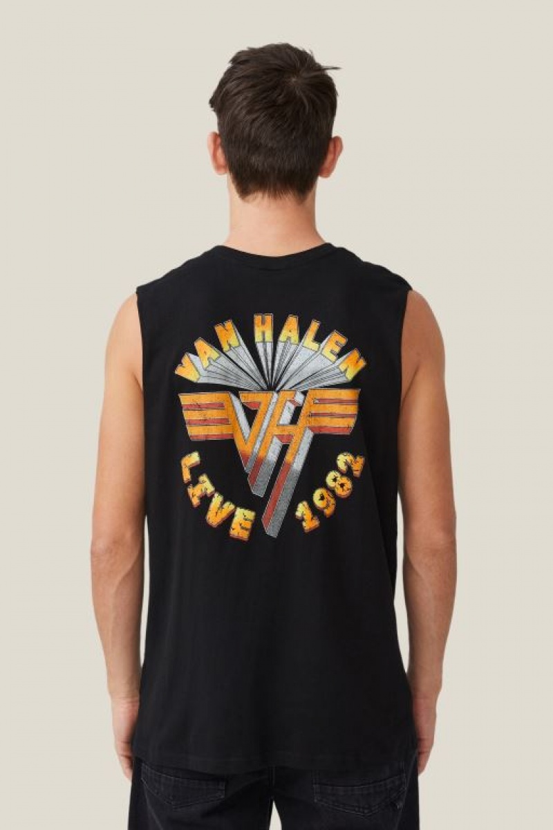 Cotton On Tbar Collab Muscle Men's Tanks Black | nZRuOdPy2vZ