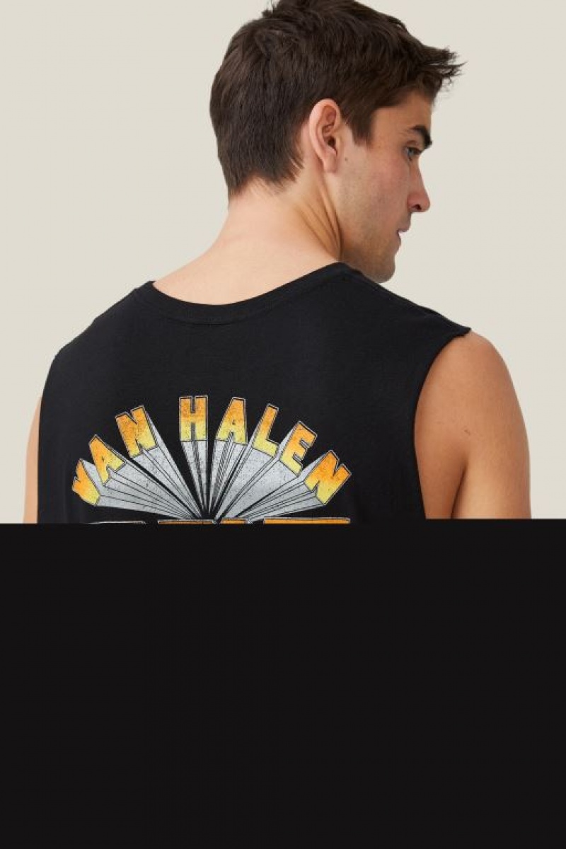 Cotton On Tbar Collab Muscle Men's Tanks Black | nZRuOdPy2vZ