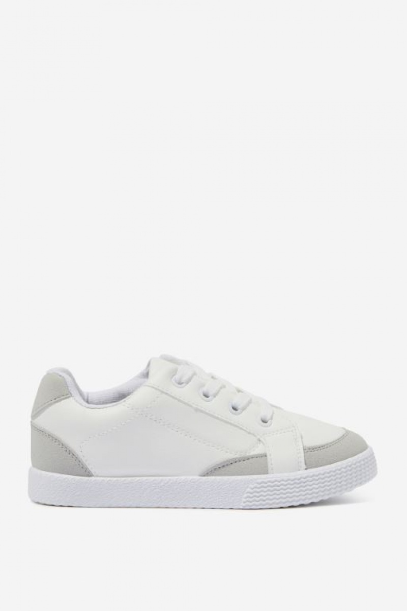 Cotton On Teddy Classic Girls' Sneakers White / Grey | lbwo4ZfqMbi