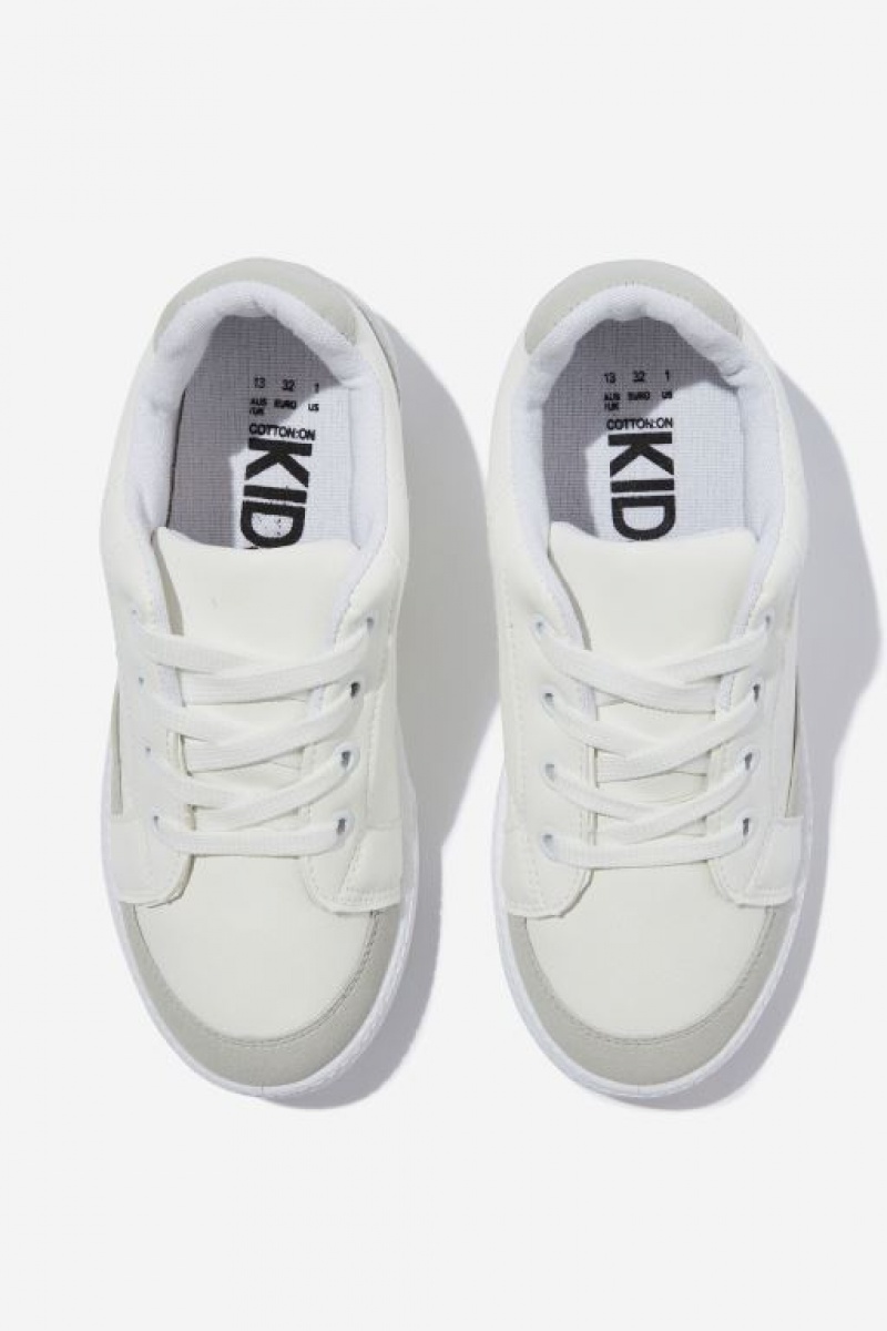 Cotton On Teddy Classic Girls' Sneakers White / Grey | lbwo4ZfqMbi