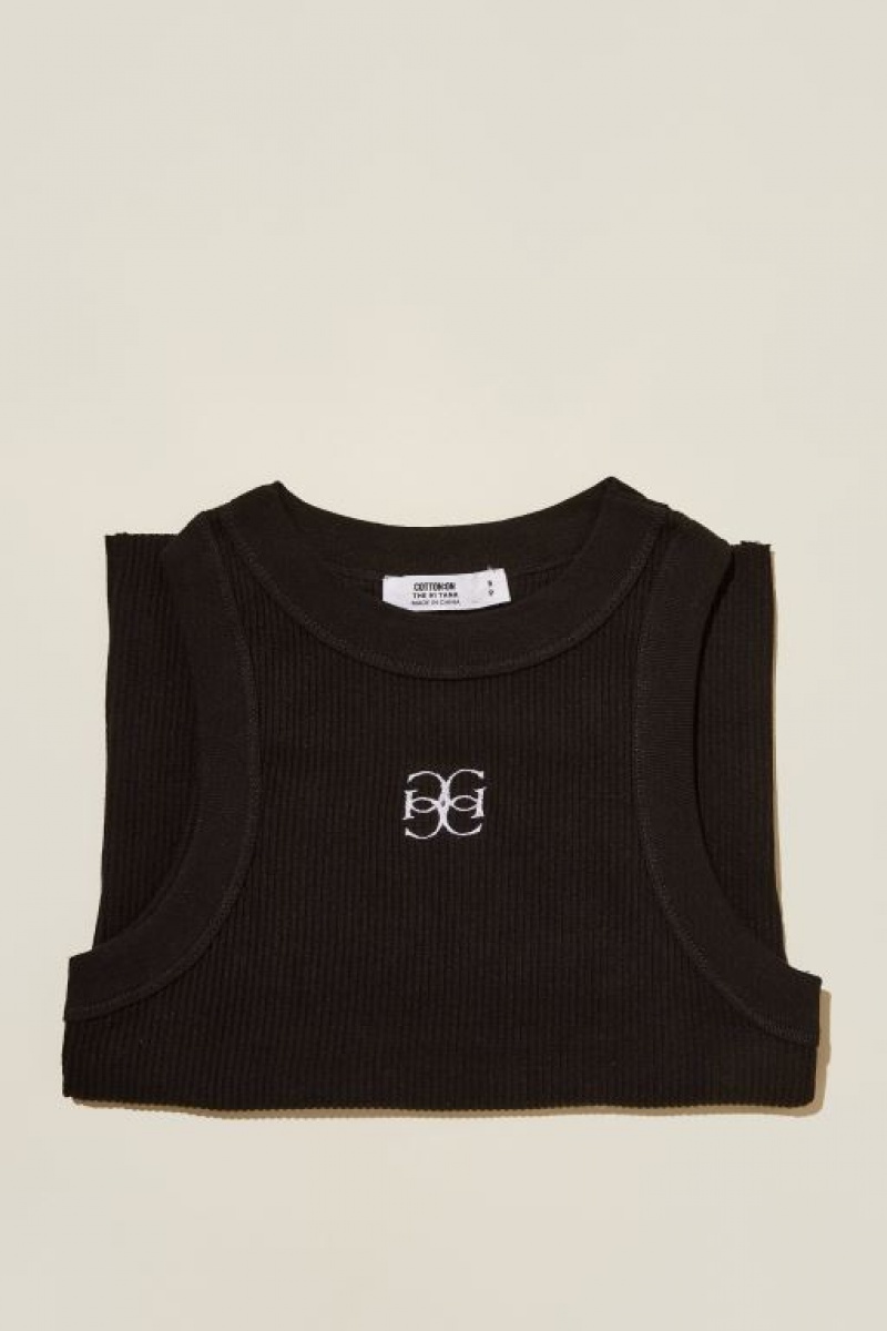 Cotton On The 91 Graphic Personalised Women's Tanks Black | WvqbHyImvmB