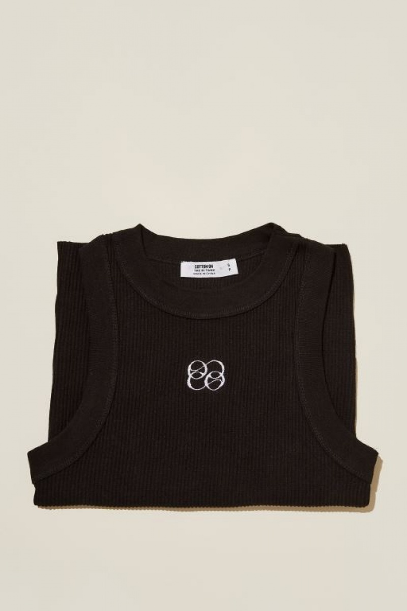 Cotton On The 91 Graphic Personalised Women\'s Tanks Black | WvqbHyImvmB
