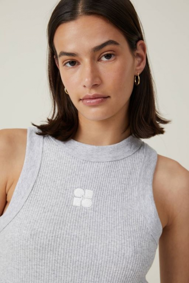 Cotton On The 91 Graphic Women's Tanks Grey | BdKmLRYCRqa