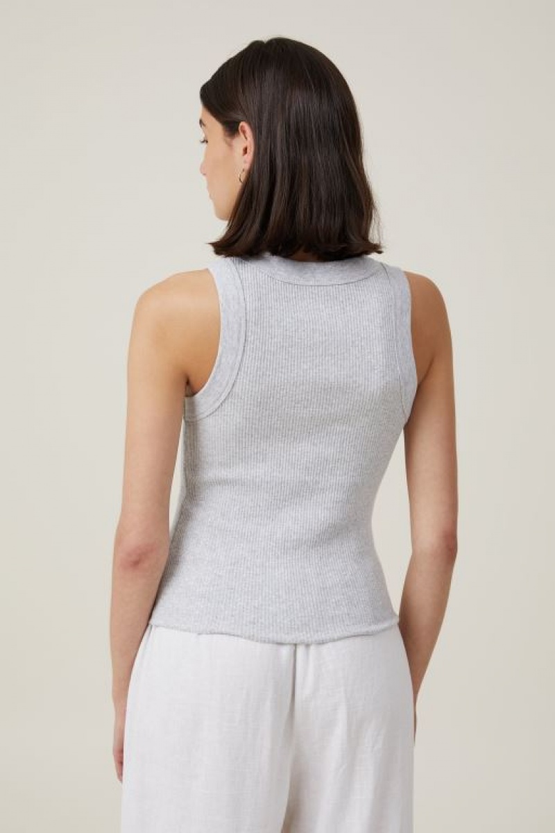 Cotton On The 91 Graphic Women's Tanks Grey | BdKmLRYCRqa