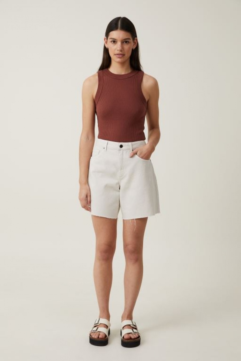Cotton On The 91 Women's Tanks Brown | T7xeJ5nwc98