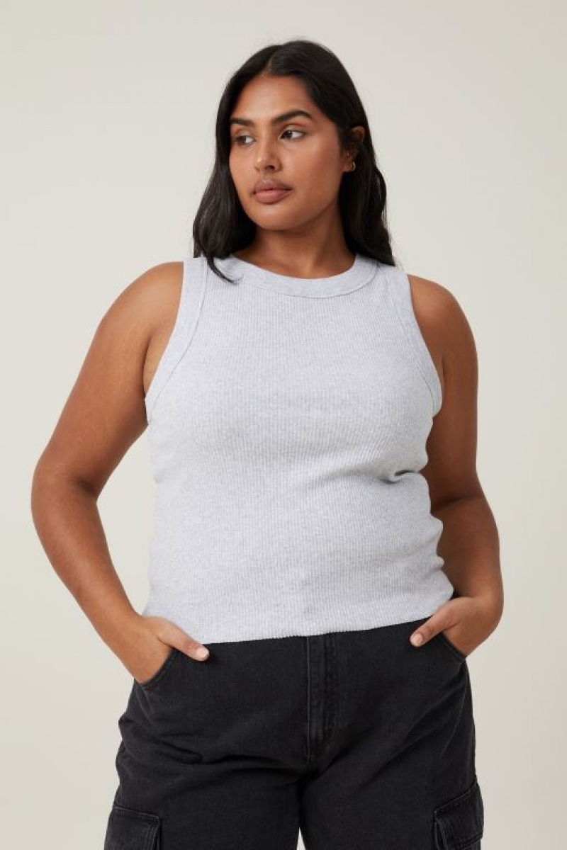 Cotton On The 91 Women's Tanks Grey | FCKo4lDH2ZN