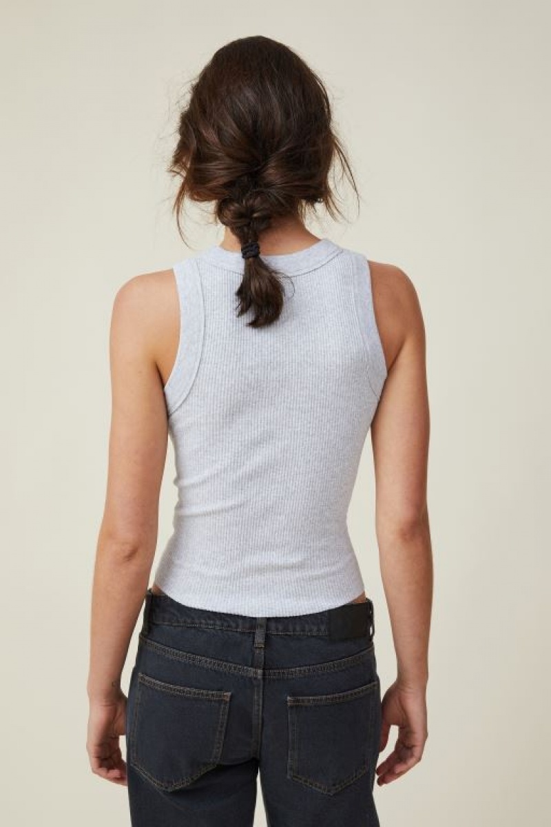 Cotton On The 91 Women's Tanks Grey | FCKo4lDH2ZN