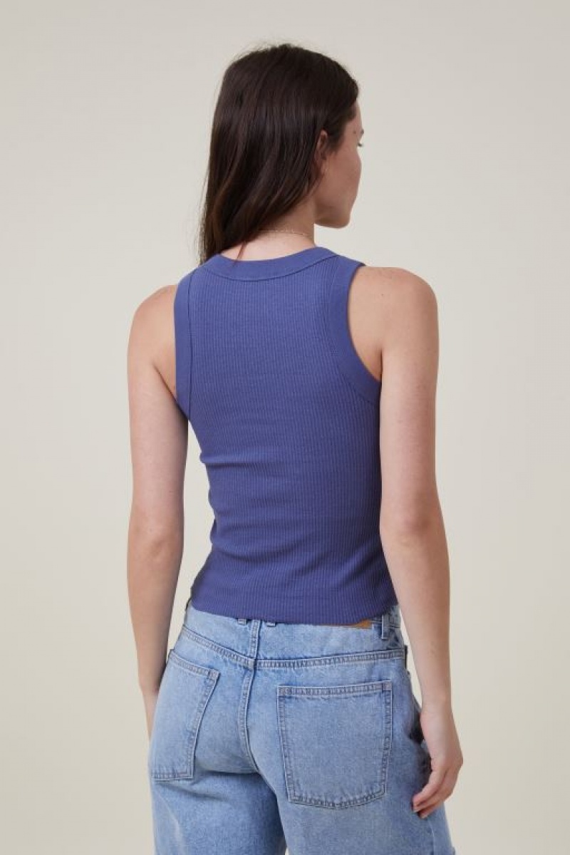 Cotton On The 91 Women's Tanks Navy | WuhujnxVcDE