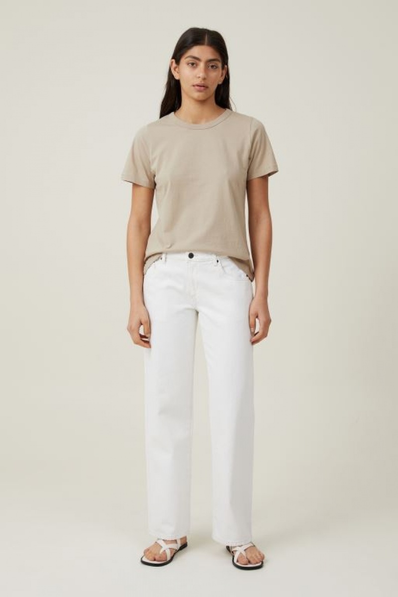 Cotton On The Classic Organic Women's T Shirts Grey Brown | 23L1pwUxttI
