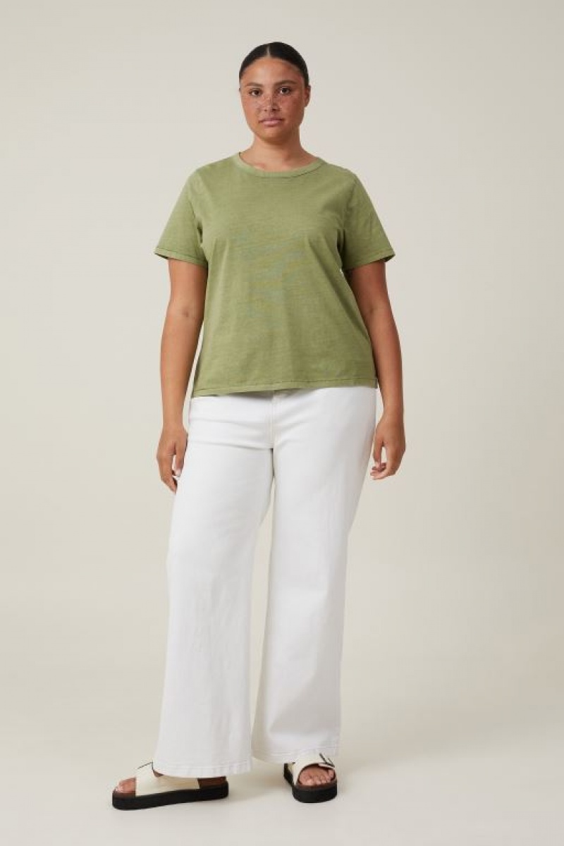 Cotton On The Classic Organic Women's T Shirts Khaki | OsTQdiWg20G