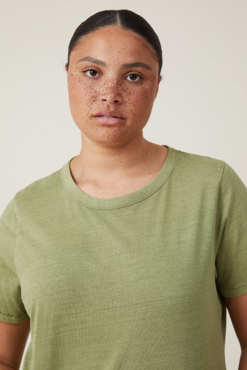 Cotton On The Classic Organic Women's T Shirts Khaki | OsTQdiWg20G