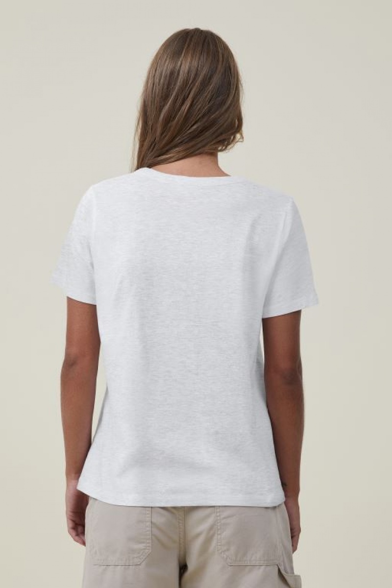 Cotton On The Classic Organic Women's T Shirts Light Grey | wbV3TPFr3G5