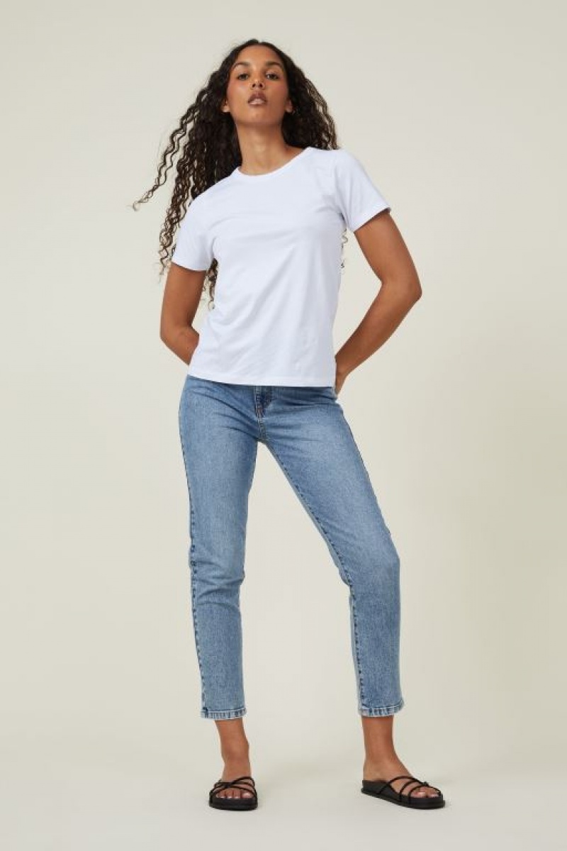 Cotton On The Classic Organic Women's T Shirts White | BqwfeUAOlTi