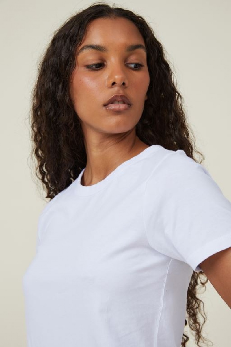 Cotton On The Classic Organic Women's T Shirts White | BqwfeUAOlTi