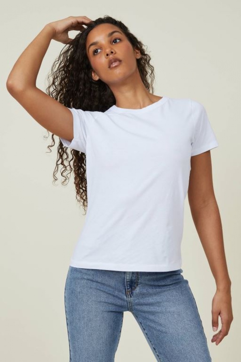 Cotton On The Classic Organic Women\'s T Shirts White | BqwfeUAOlTi