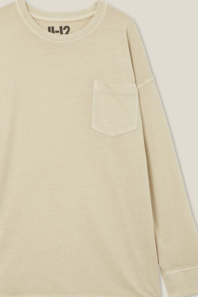 Cotton On The Eddy Essential Long Sleeve Boys' T Shirts Wash | DQaWcDd0WeR