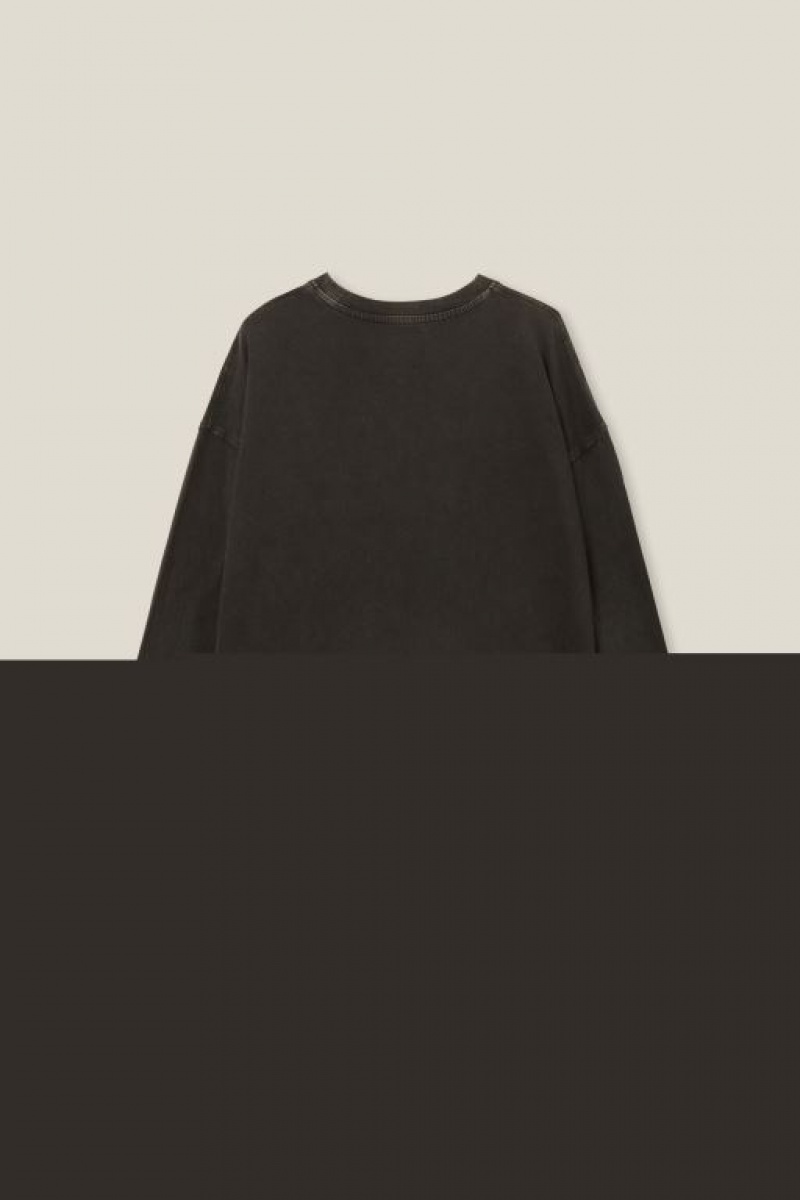 Cotton On The Eddy Essential Long Sleeve Boys' T Shirts Wash | n8tK2bqUO50