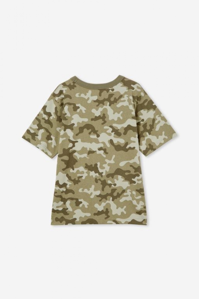 Cotton On The Eddy Essential Short Sleeve Boys' T Shirts Camo | azHuGTpA4Gw