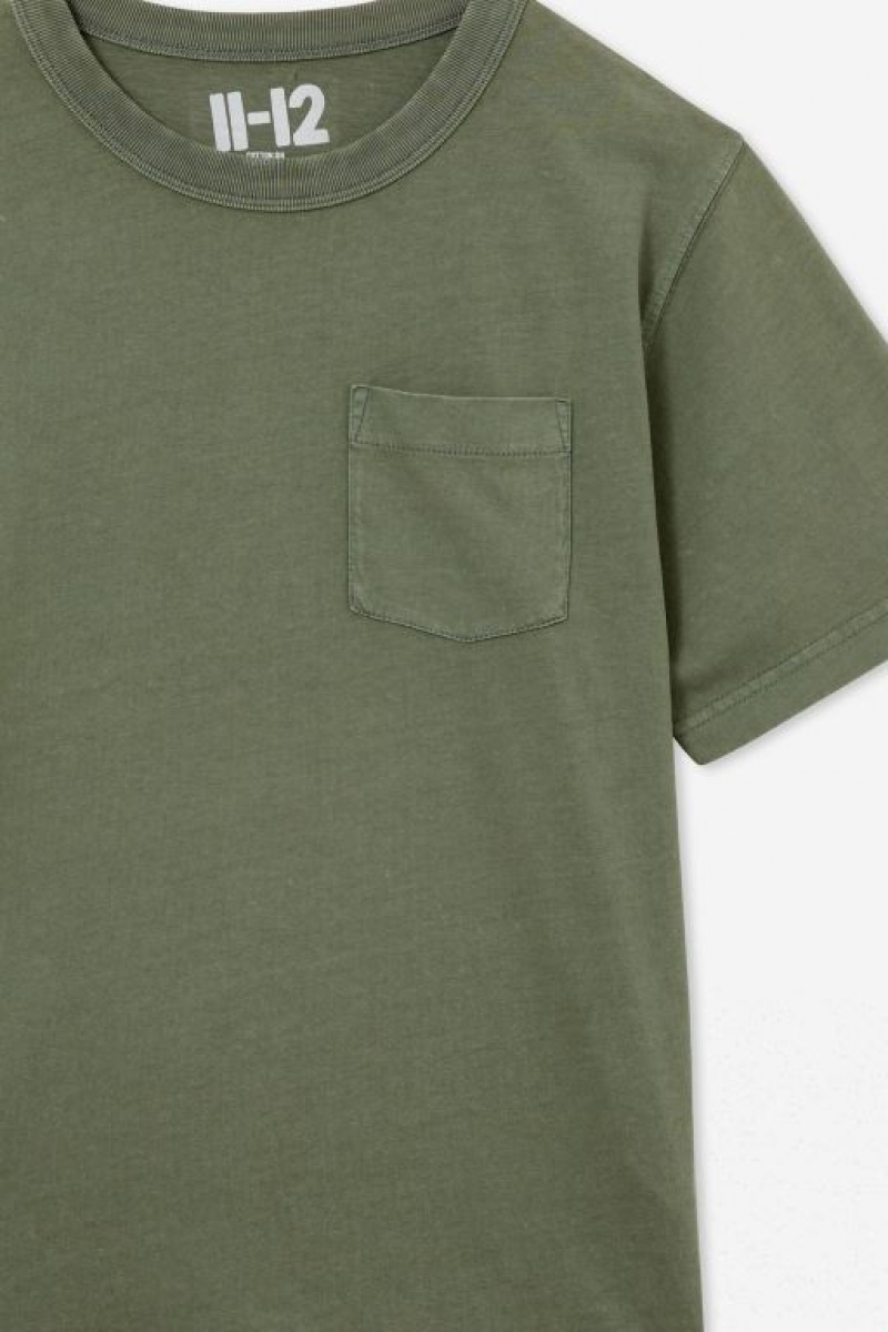Cotton On The Eddy Essential Short Sleeve Boys' T Shirts Green Wash | EbJB57erDIe