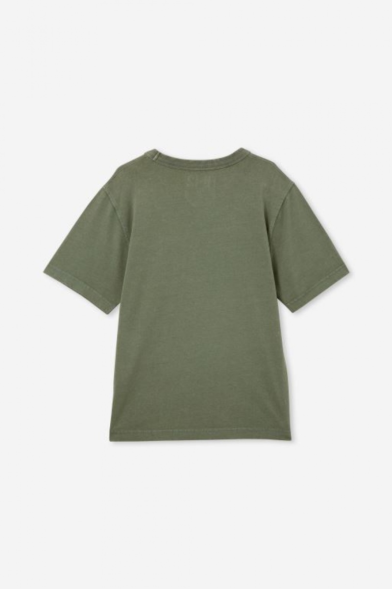 Cotton On The Eddy Essential Short Sleeve Boys' T Shirts Green Wash | EbJB57erDIe