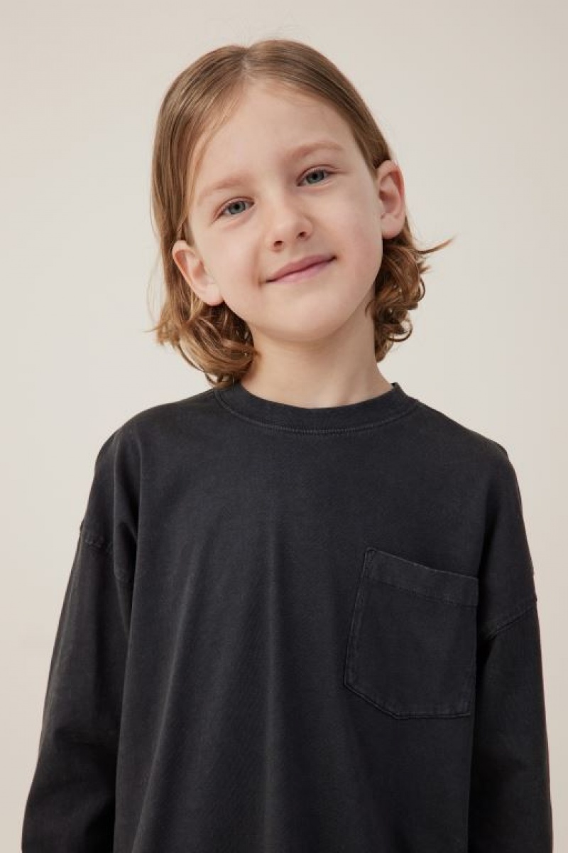 Cotton On The Essential Long Sleeve Boys' T Shirts Wash | 4FpcKR8u3pv