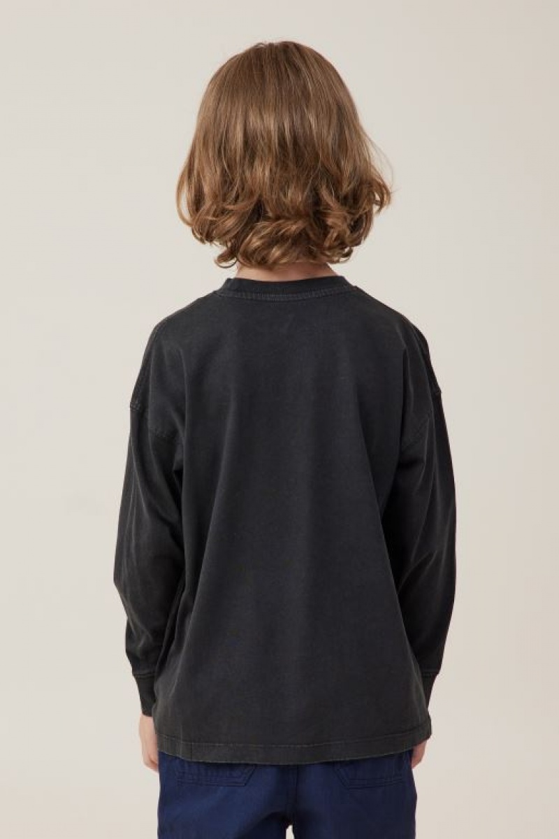 Cotton On The Essential Long Sleeve Boys' T Shirts Wash | 4FpcKR8u3pv