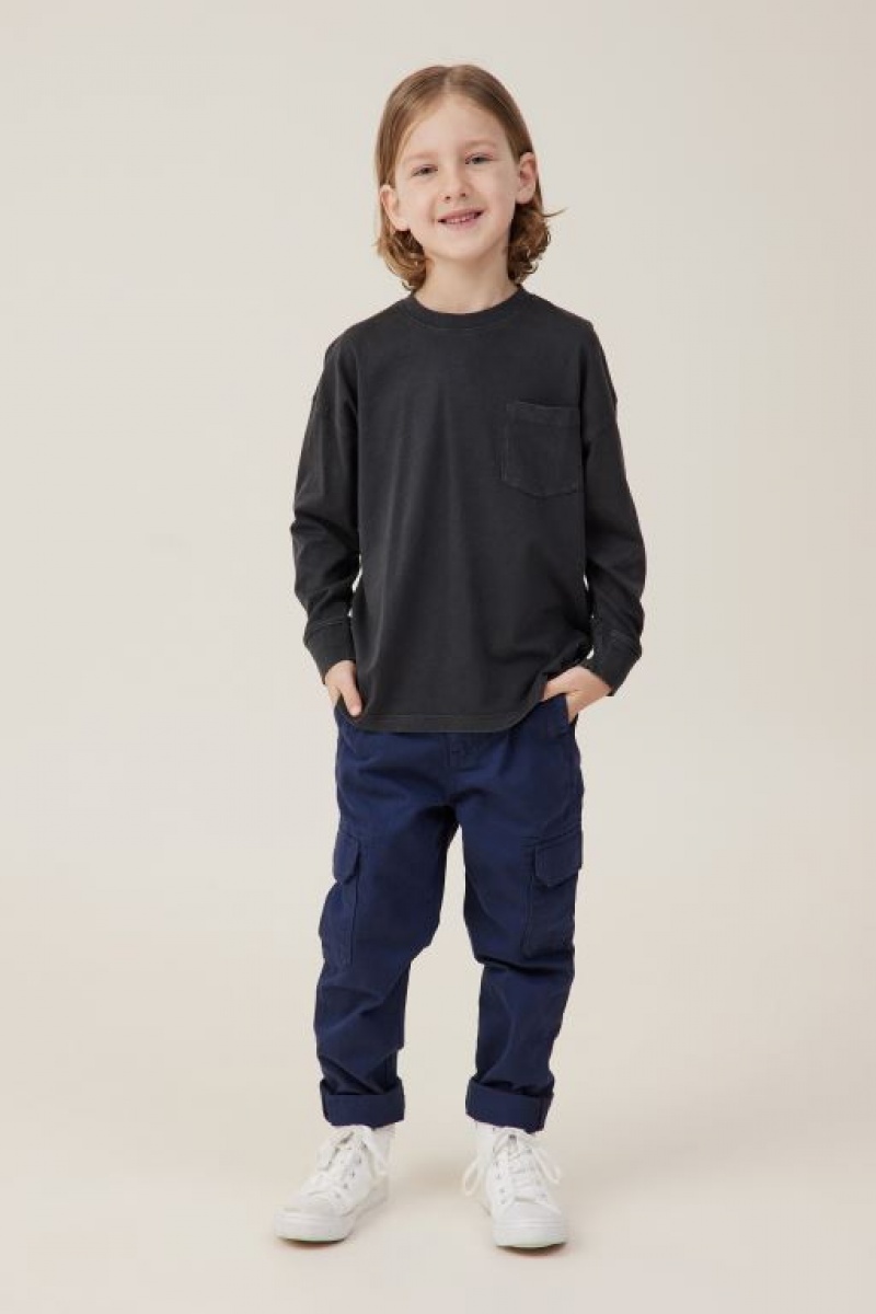 Cotton On The Essential Long Sleeve Boys' T Shirts Wash | 4FpcKR8u3pv