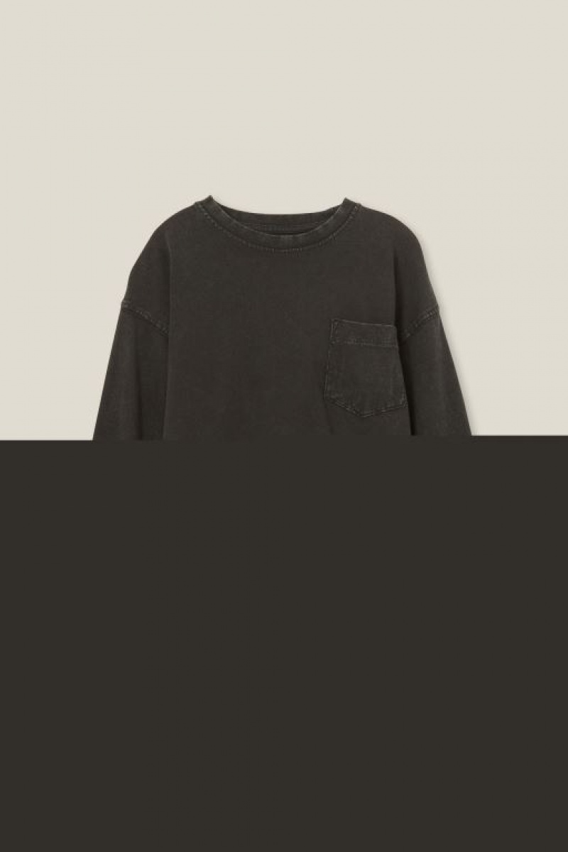 Cotton On The Essential Long Sleeve Boys' T Shirts Wash | 4FpcKR8u3pv
