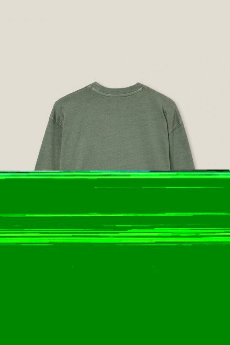 Cotton On The Essential Long Sleeve Boys' T Shirts Green Wash | M2zEbODBQMi