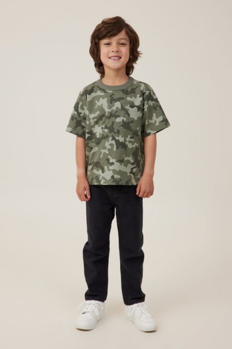 Cotton On The Essential Short Sleeve Boys' T Shirts Camo | GILOfJF71Tt