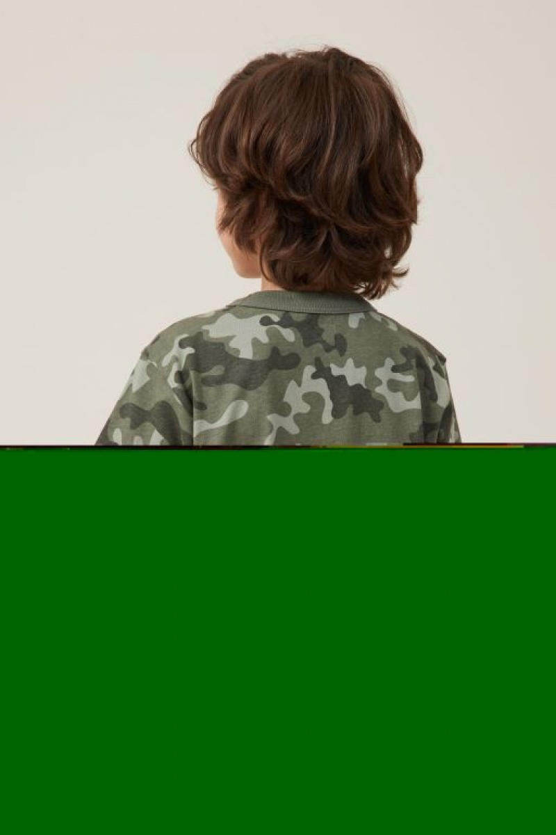 Cotton On The Essential Short Sleeve Boys' T Shirts Camo | GILOfJF71Tt