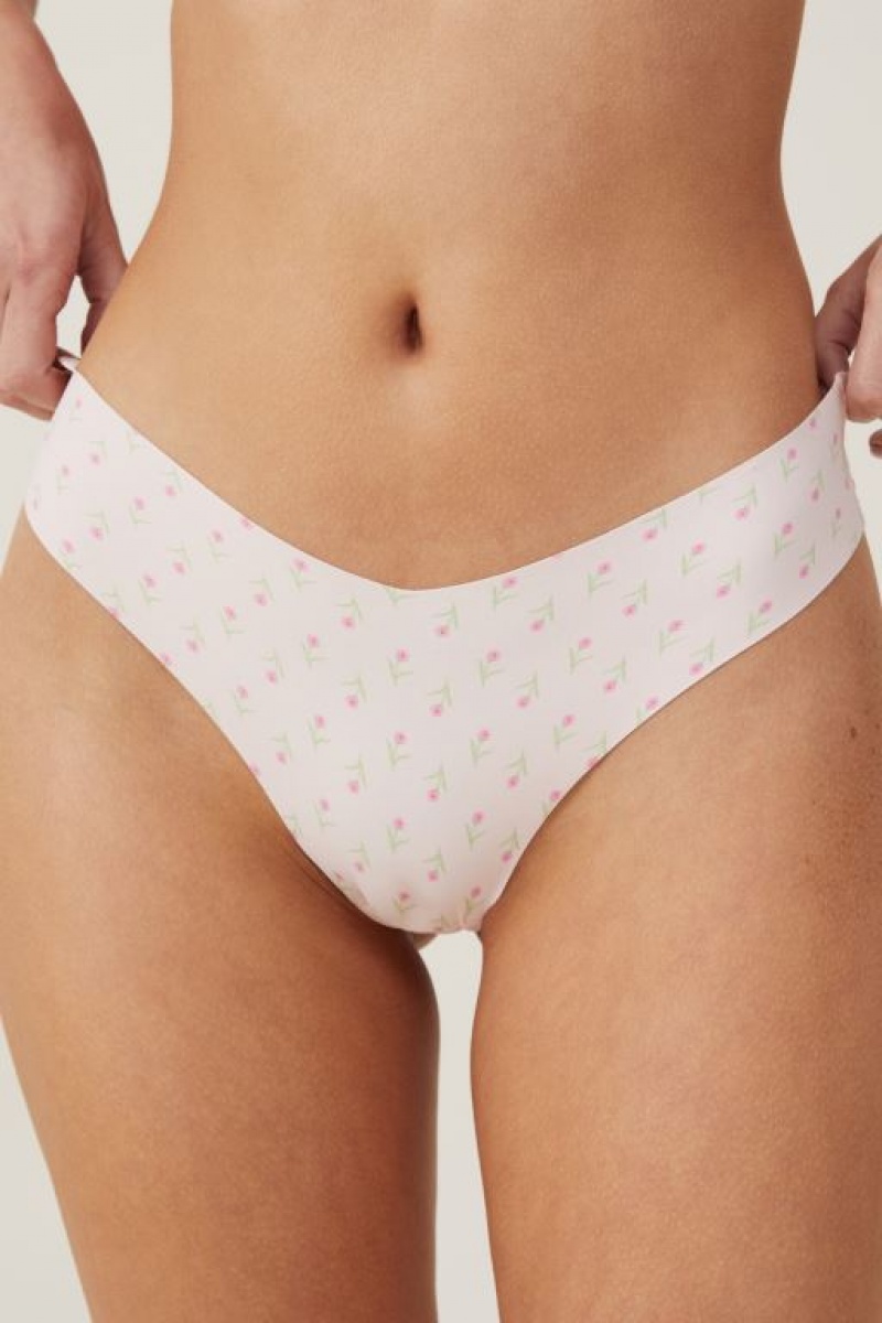 Cotton On The Invisible Brief Women's Thong Pink | VwP75BGc2Zt