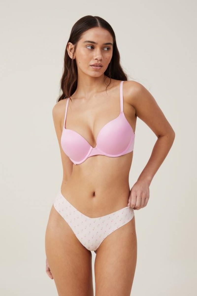 Cotton On The Invisible Brief Women's Thong Pink | VwP75BGc2Zt