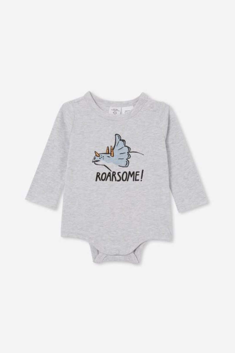Cotton On The Long Sleeve Bubbysuit Baby Rompers Cloud | UlKYHNLKv9k